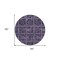 Homeroots 8' Purple Plum And Charcoal Round Medallion Washable Indoor Outdoor Area Rug 589310 - alternate 9