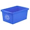 Storex 5.5 Gallon Recycling Bin, Blue 61517U06C - alternate 1