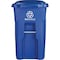 Toter 48 Gal. Recycling Trash Can with Lid 025548-D6BLU - alternate 5