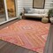Homeroots 3' X 5' Coral Pink And Ivory Tribal Washable Indoor Outdoor Area Rug 598112 - alternate 9
