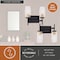 Vaxcel Warren 2 Light Black and Brass Mid Century Modern Bathroom Vanity Wall Fixture Clear Glass W0392 - alternate 10