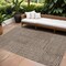 Homeroots 8' X 10' Brown And Ivory Geometric Washable Indoor Outdoor Area Rug 600729 - alternate 1