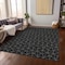 Homeroots 10' X 14' Black And Ivory Geometric Washable Indoor Outdoor Area Rug 596721 - alternate 9