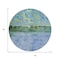 Homeroots 8' Blue And Lime Green Round Abstract Washable Indoor Outdoor Area Rug 618603 - alternate 8