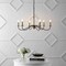 Jonathan Y Wicklow 34.75" 6-Light Bohemian Farmhouse Iron LED Chandelier, Brass Gold/Black JYL7559C - alternate 10