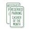 Signmission Reserved Parking Cashier of the Month, 18'' X 24'' 2 Signs, Heavy Gauge Aluminum, 2PK A-1824-2PACK-23138 - alternate 1