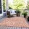 Homeroots 9' X 12' Coral And Ivory Southwestern Washable Indoor Outdoor Area Rug 594164 - alternate 8