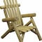 Homeroots 28" X 30" X 39"  Natural Wood Lounge Chair 370285 - alternate 6