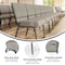 Flash Furniture Gray Dot Fabric Church Chair, PK4 4-FD-CH0221-4-SV-GYDOT-GG - alternate 10