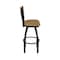 Holland Bar Stool Co Eleanor 30in Swivel Bar Stool with Black Wrinkle Finish, Medium Back and Canter Saddle Seat 880 - alternate 7