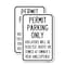 Signmission Permit Parking Only Violators Will Be Ticketed, Booted , 18'' X 24'', Heavy Gauge Aluminum, 2PK A-1824-2PACK-23315 - alternate 1