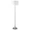 Homeroots 62" Nickel Floor Lamp With White Fabric Drum Shade 523539 - alternate 1