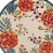 Homeroots 5' Ivory Orange Blue And Green Round Floral Indoor Outdoor Area Rug 548146 - alternate 9