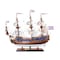 Homeroots 22" Blue and Brown Solid Wood Hand Painted 1700 Goto Predestination Medium Model Boat 401975 - alternate 5