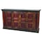 Homeroots 80in Brown And Red Distressed Solid Wood Carved Floral Buffet Table with Four Doors 488613 - alternate 5