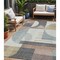 Homeroots 5' X 8' Rust Gray And Ivory Geometric Washable Indoor Outdoor Area Rug 617993 - alternate 1