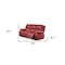 Homeroots 81" Red Faux Leather Reclining Sofa With Black Legs 347256 - alternate 4