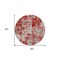 Homeroots 8' Red Gray And Ivory Round Abstract Washable Indoor Outdoor Area Rug 597994 - alternate 4