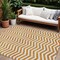 Homeroots 9' X 12' Orange And Beige Chevron Washable Indoor Outdoor Area Rug 595335 - alternate 1