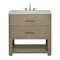 James Martin Vanities Lucian 36" Single Vanity, Pebble Oak, w/ 3 CM Siberian Silestone Widespread Top D704-V36-PBO-WSFR - alternate 1