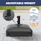 Simple Deluxe 125lb Capacity Fillable Mobile Patio Umbrella Base Heavy Duty Square Market Stand for Outdoor with LGBRLABASESQUAREWHEEL123 - alternate 7