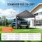 Vevor Carport Replacement Canopy Cover with Sidewalls 10x20ft Frame Not Included SXYQCPBB12X20 - alternate 8