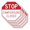 Signmission Stop Campground Closed, 10 inch X 10 inch, Aluminum Metal Signs, 5PK OC-A-5Pack-10-285 - alternate 1