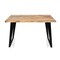 Homeroots 48" Natural and Black Solid Wood and Iron Sled Base Dining Table 517846 - alternate 1