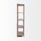 Homeroots 72" Brown Solid Wood and Wood Four Tier Bookcase 380596 - alternate 9