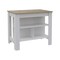 Homeroots White and Brown 41in Kitchen Island With Storage 474098 - alternate 1