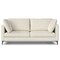 Homeroots 76" Cream Fabric Sofa With Black Legs 641007 - alternate 1
