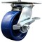 Service Caster 5 Inch Heavy Duty Solid Poly Caster with Ball Bearing and Brake SCC-35S520-SPUB-SLB - alternate 1
