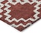 Homeroots 5' X 8' Brick Red And Ivory Geometric Washable Indoor Outdoor Area Rug 593739 - alternate 9