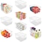 Lifemaster Stackable Refrigerator Bins, Large Capacity, Clear with Easy Grip Handles, 10PK LMLRGST100 - alternate 1