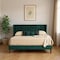 Homeroots Green Wood And Tufted Velvet King Bed Frame 486220 - alternate 5