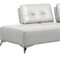 Homeroots White Leather L Shaped Two Piece Seating Component 523997 - alternate 6