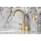 Kingston Brass Widespread Bathroom Faucet with Knurled Handle and Brass Pop-Up, Brushed Brass FSC8923KNL - alternate 6