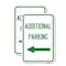 Signmission Additional Parking Sign Left Arrow, 18'' X 24'' 2 Signs, Heavy Gauge Aluminum, 2PK A-1824-2PACK-24350 - alternate 1