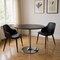 Homeroots 36" Black and Silver Wood and Metal Pedestal Base Round Top Dining Table 555151 - alternate 5