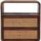 Homeroots 22" Brown Solid Wood Two Drawer Nightstand 651883 - alternate 4