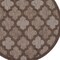 Homeroots 4' Dark Brown And Light Brown Round Geometric Indoor Outdoor Area Rug 572334 - alternate 7