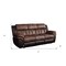 Homeroots 91" Espresso Microfiber Reclining Sofa With Black Legs 491321 - alternate 4