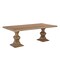 Homeroots 96" Brown Solid Wood Double Pedestal Base Dining Table 565238 - alternate 9