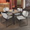 Regency Square Kee Breakroom Table W/ 4 Zeng Stack Chairs, 30 in W, 30 in L, Noble Oak TB3030NOBPBK44GY - alternate 7