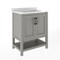 Flash Furniture Vega 30in. Vanity w/Sink, Soft Close Doors & Open Shelf, Carrara Marble, Black Hardware, Gray/White FS-VEGA30-GY-HDBLK-GG - alternate 10