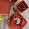 Gibson Home Grayson Melamine 12 Piece Square Dinnerware Set in Orange 134048.12 - alternate 8