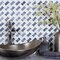 Apollo Tile 11x11 Bardiglio Nuvolato, Eastern White Marble Polished Floor and Wall Mosaic Tile 4.2sqft/case, 5PK APLSE88B25A - alternate 9