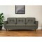 Homeroots 83" Green Leather Sofa With Black Legs 491284 - alternate 6