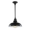 Jonathan Y Jasper 12.25" 1-Light Farmhouse Industrial Indoor/Outdoor Iron LED Pendant, Black JYL7611B - alternate 10