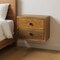 Homeroots 12" Oak Solid Wood Two Drawer Floating Nightstand 722525 - alternate 4